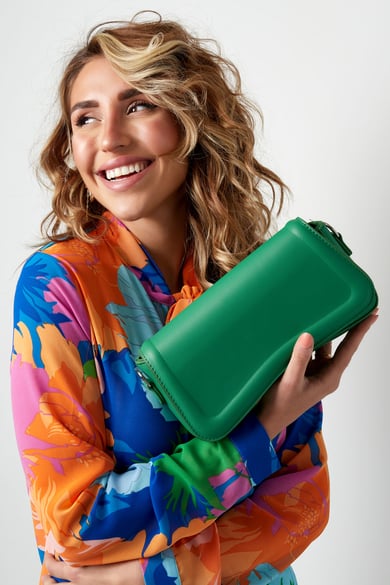 Bolso con forma de onda - PU azul h5 Imagen2
